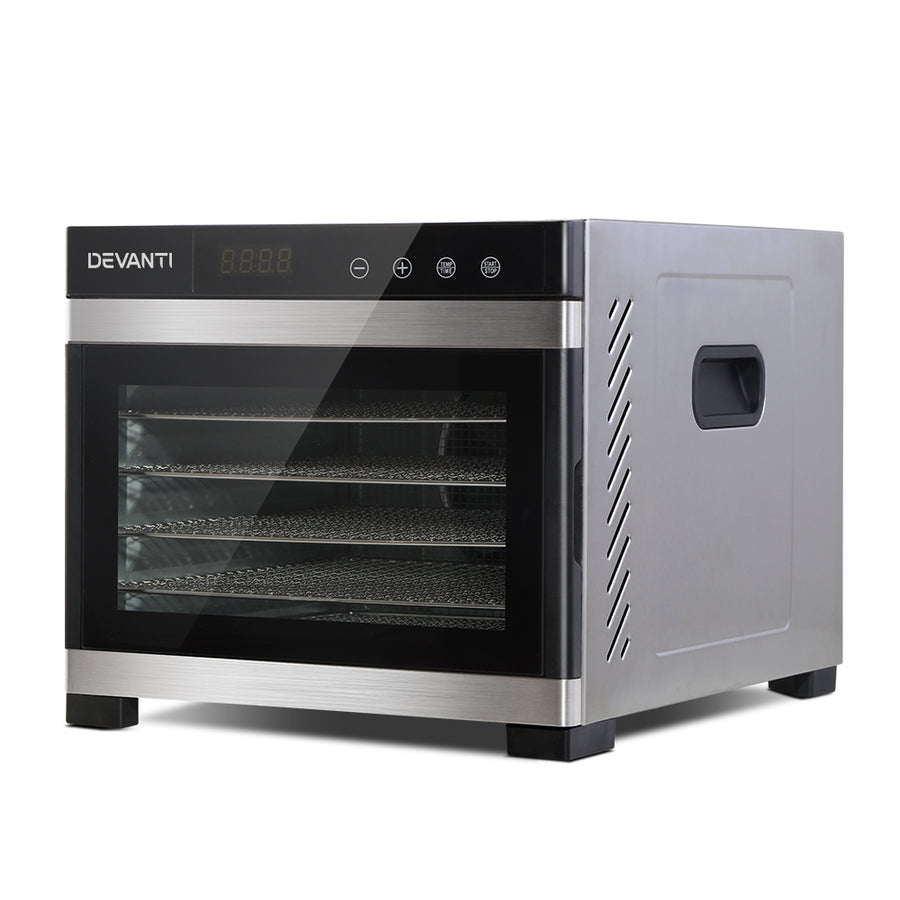 Devanti 6 Trays Food Dehydrator Stainless Steel Tray, image 8