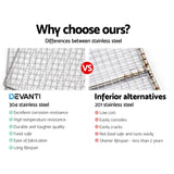 Devanti 6 Trays Food Dehydrator Stainless Steel Tray - 45-Degree Angle