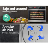 Devanti 6 Trays Food Dehydrator Stainless Steel Tray - Close-Up Angle