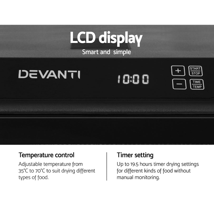 Devanti 6 Trays Food Dehydrator Stainless Steel Tray, image 5