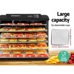 Devanti 6 Trays Food Dehydrator Stainless Steel Tray, image 6