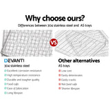 Devanti 6 Trays Food Dehydrator Stainless Steel Tray - Close-Up Angle
