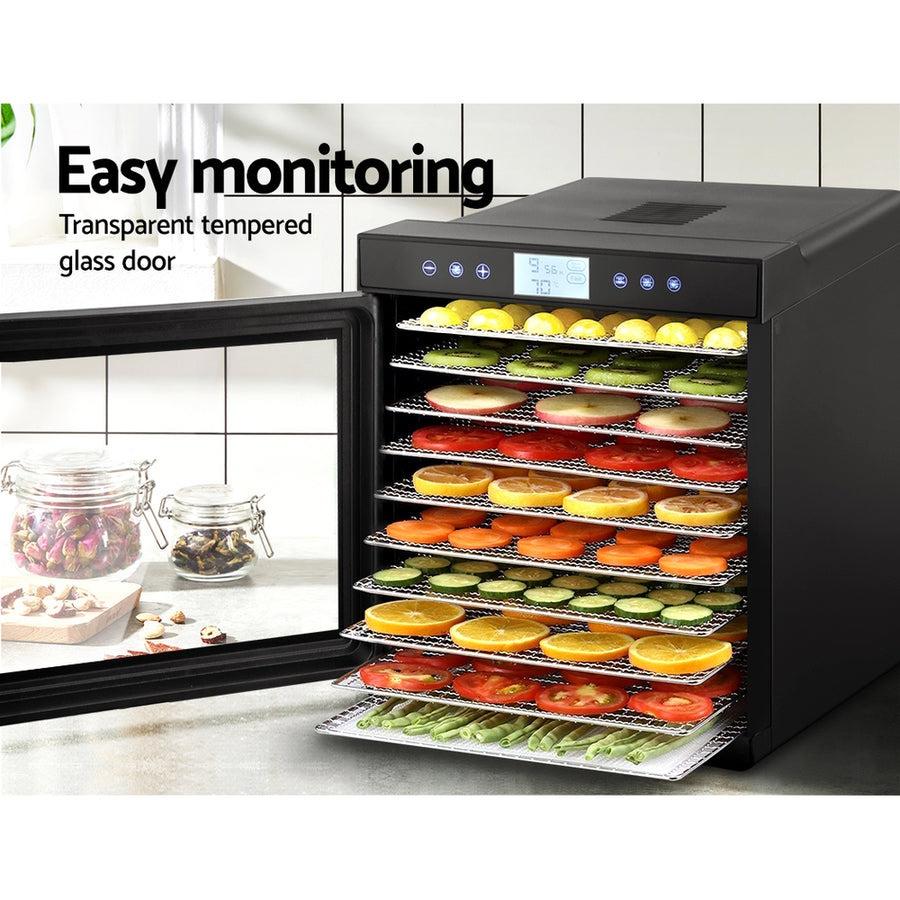 Devanti 10 Trays Food Dehydrator Stainless Steel Tray, image 3