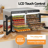 Devanti 16 Trays Food Dehydrator Dual-Zone Stainless Steel - 45-Degree Angle