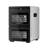 Devanti 12 Trays Food Dehydrator Dual-Zone Stainless Steel Fruit Jerky Dryer