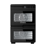 Devanti 12 Trays Food Dehydrator Dual-Zone Stainless Steel Fruit Jerky Dryer - Top-Down View