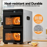 Devanti 12 Trays Food Dehydrator Dual-Zone Stainless Steel Fruit Jerky Dryer - Close-Up Angle