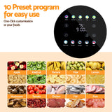 Devanti 8 Trays Food Dehydrator Stainless Steel Auto-Rotate 10 Programs 700W