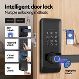 Smart UL-tech Fingerprint Door Lock with Remote Access and Touchpad Control - Top-Down View