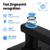 Smart UL-tech Fingerprint Door Lock with Remote Access and Touchpad Control - 45-Degree Angle