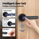 Smart UL-tech Fingerprint Electronic Door Lock with Handle - Top-Down View