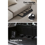 i.Pet Dog Ramp Steps For Bed Sofa Car Pet Stairs Ladder Portable Foldable Black - Rear View