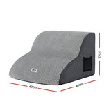 i.Pet Dog Ramp 2 Steps For Small Dogs Bed Sofa Car Foam Non-Slip Pet Cat Stairs - Front View