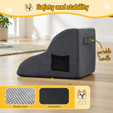 i.Pet Dog Ramp 2 Steps For Small Dogs Bed Sofa Car Foam Non-Slip Pet Cat Stairs - 45-Degree Angle