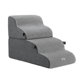 i.Pet Dog Stairs and Bed 2-in-1 Sofa Car Foam Non-Slip Washable Pet Stairs Indoor Grey - Side View