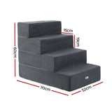 i.Pet Dog Ramp Foam Dog Cover Stairs Portable Cat Ladder For Sofa Bed 4 Steps - Front View