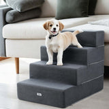 i.Pet Dog Ramp Foam Dog Cover Stairs Portable Cat Ladder For Sofa Bed 4 Steps - Close-Up Angle
