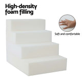 i.Pet Dog Ramp Foam Dog Cover Stairs Portable Cat Ladder For Sofa Bed 4 Steps - 45-Degree Angle