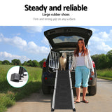 i.Pet Dog Ramp Pet Stairs Steps Car SUV Foldable Portable Ladder Adjustable - 45-Degree Angle
