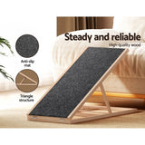 i.Pet Dog Ramp 100cm Adjustable Height Wooden Steps Stairs For Bed Sofa Car Foldable - 45-Degree Angle
