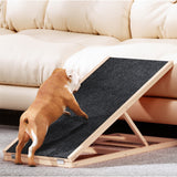 i.Pet Dog Ramp 100cm Adjustable Height Wooden Steps Stairs For Bed Sofa Car Foldable - Close-Up Angle