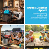 POLYCOOL 12L Single Tank Commercial Slush Machine, Digital Control Panel, SAA Approved, Juice and Frozen Slushy Maker - Close-Up Angle