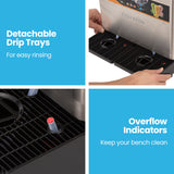 POLYCOOL 24L Double Tank Commercial Slush Machine, Digital Control Panel, SAA Approved, Juice and Frozen Slushy Maker - 45-Degree Angle