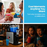 POLYCOOL 3L Slushie Frozen Drink Maker, Home Slush Machine, Fast Chilling, Easy Digital Controls - Close-Up Angle