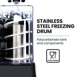 POLYCOOL 3L Single Tank Slushie Machine, Digital Control Slushy Maker - Side View