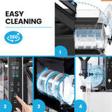 POLYCOOL 9L Triple Tank Slushie Machine, Independent Digital Control Slushy Maker - 45-Degree Angle