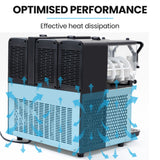 POLYCOOL 9L Triple Tank Slushie Machine, Independent Digital Control Slushy Maker - Extra Image