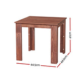 Gardeon Coffee Side Table Wooden Desk Outdoor Furniture Camping Garden Brown - Front View