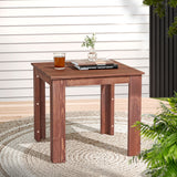 Gardeon Coffee Side Table Wooden Desk Outdoor Furniture Camping Garden Brown - Close-Up Angle