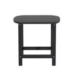 Gardeon Outdoor Coffee Side Table HDPE Desk Patio Furniture Camping Garden Black - Side View
