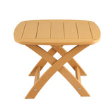 Gardeon Outdoor Coffee Side Table HDPE Desk Indoor Patio Furniture Garden Natural