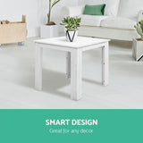 Gardeon Coffee Side Table Wooden Desk Outdoor Furniture Camping Garden White - Close-Up Angle