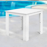Gardeon Coffee Side Table Wooden Desk Outdoor Furniture Camping Garden White - Low Angle