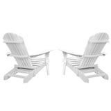 Gardeon 2PC Adirondack Outdoor Chairs Wood Foldable Sun Lounge Patio Furniture - Side View
