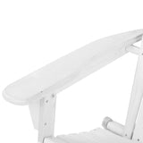 Gardeon 3PC Adirondack Outdoor Table and Chairs Wooden Foldable Beach Chair White - Rear View