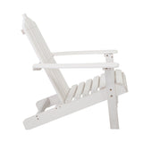 Gardeon Adirondack Outdoor Chairs Wooden Beach Chair Patio Furniture Garden White - Side View