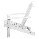 Gardeon 3PC Adirondack Outdoor Table and Chairs Wooden Beach Chair White - Top-Down View