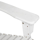 Gardeon 3PC Adirondack Outdoor Table and Chairs Wooden Beach Chair White - Rear View