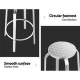 Gardeon 2x Outdoor Bar Stools Aluminum - Rear View