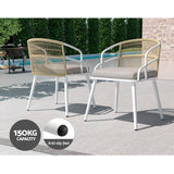 Gardeon Outdoor Dining Set 5 Piece Aluminum Table Chairs Setting White - 45-Degree Angle