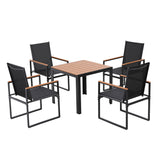 Gardeon 5PCS Outdoor Dining Set Table and Chairs Patio Garden Furniture Bistro Set - Front View