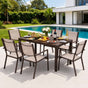 Gardeon 7PCS Outdoor Dining Set Patio Furniture Table and Chairs Garden Coffee
