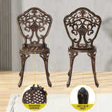 Gardeon Outdoor Dining Set 5 Piece Chairs Table Cast Aluminum Patio Brown - 45-Degree Angle