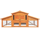 i.Pet Chicken Coop Rabbit Hutch 169cm x 52cm x 72cm Large House Outdoor Wooden Run Cage - Side View