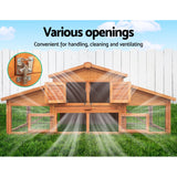 i.Pet Chicken Coop Rabbit Hutch 169cm x 52cm x 72cm Large House Outdoor Wooden Run Cage - Close-Up Angle