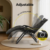 Gardeon Sun Lounge Lounger Folding Camping Zero Gravity Chair Outdoor Furniture - Top-Down View